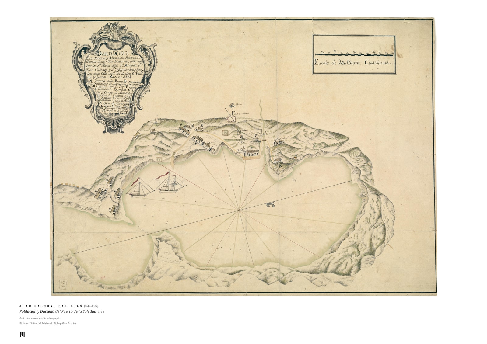 Puerto Soledad, la capital, Callejas 1774