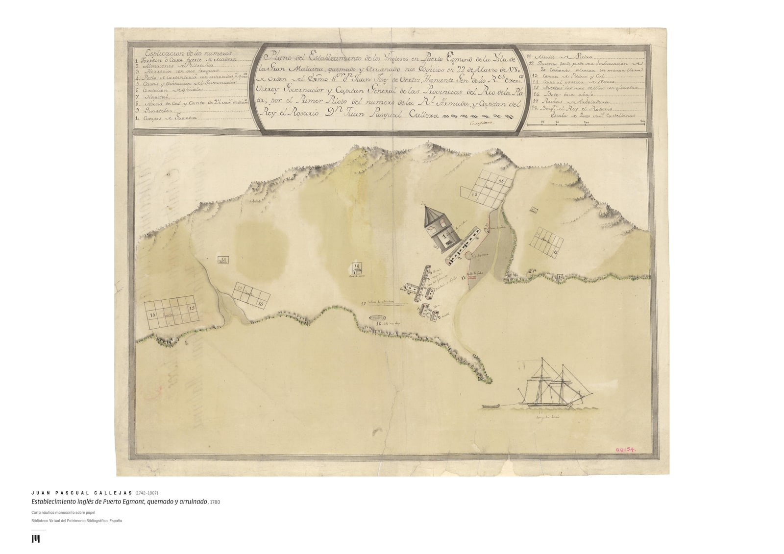 Egmont quemado, Callejas 1780