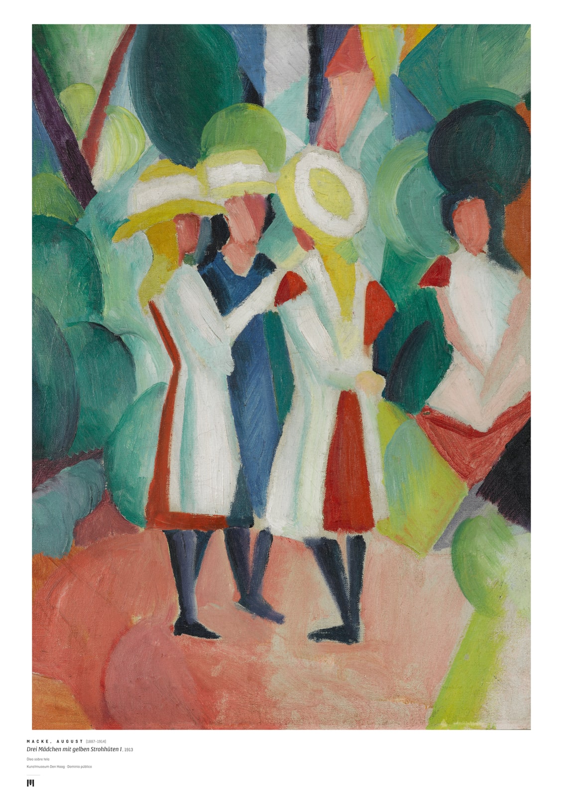 Drei Mädchen mit gelben Strohhüten I (1913)