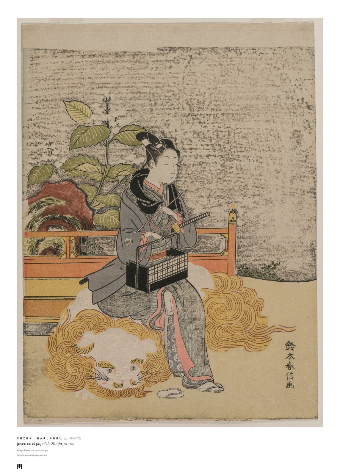 Joven en el papel de Monju (ca. 1767)