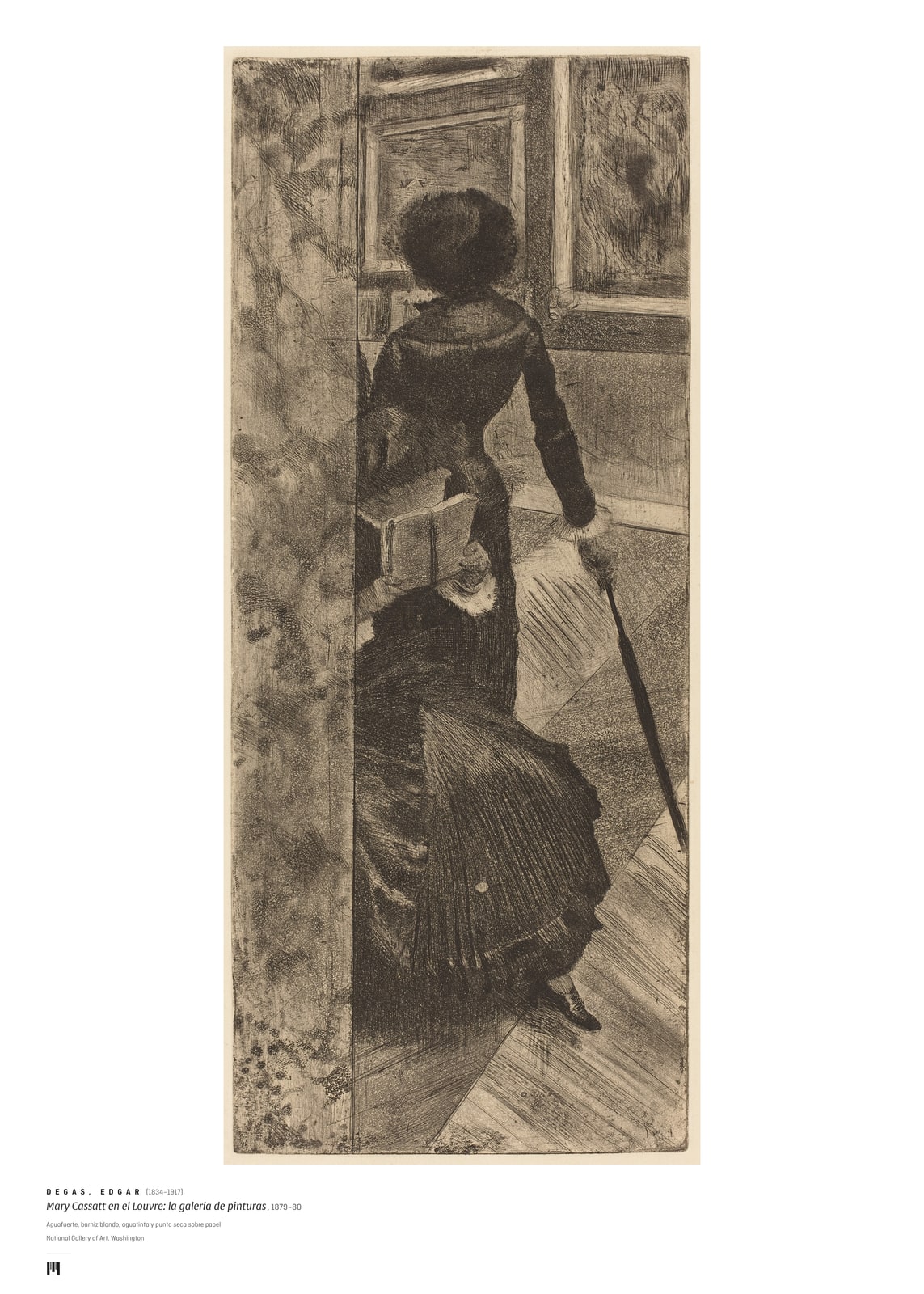 Mary Cassatt en el Louvre (1879–80)